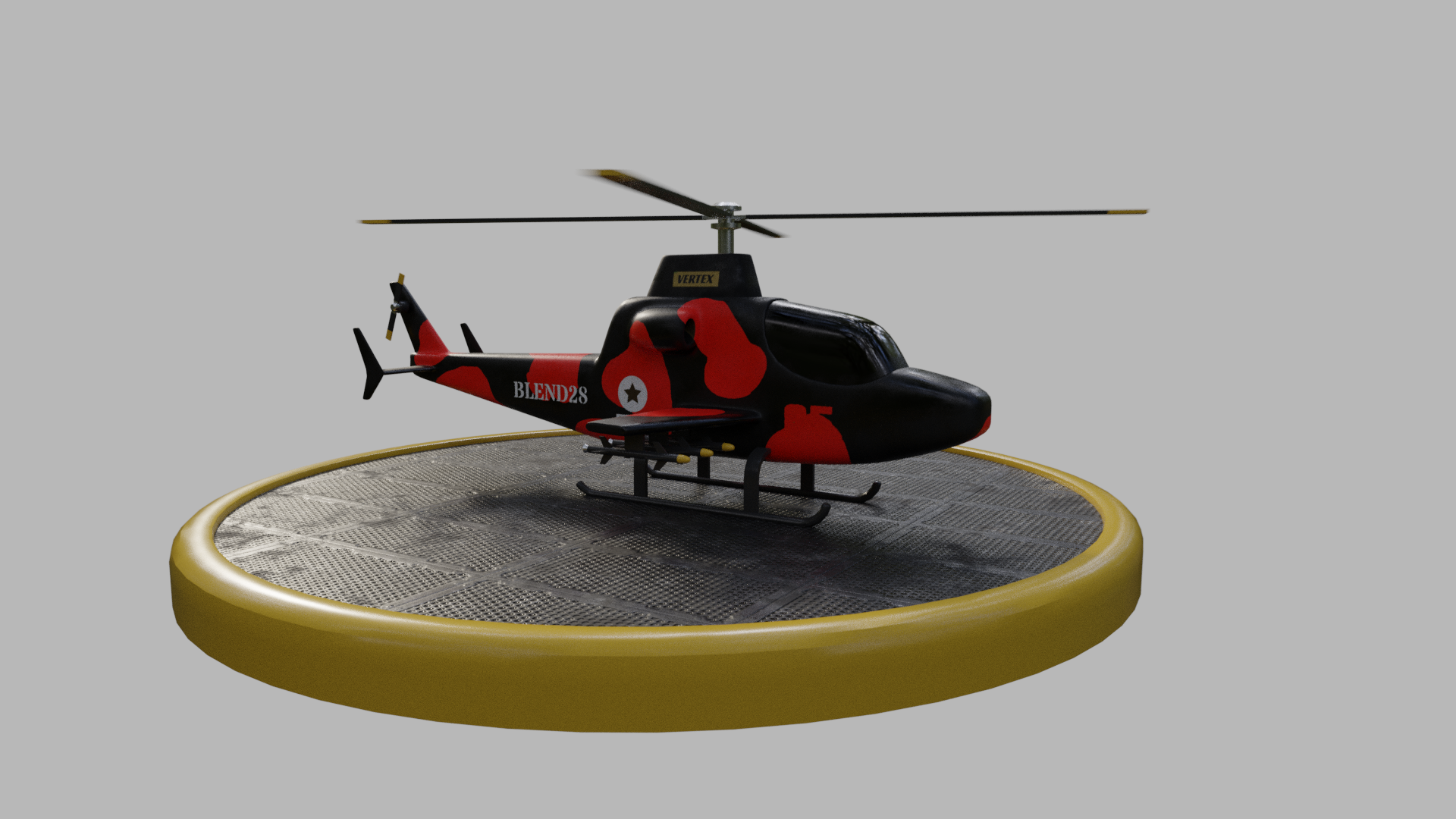 Hélicoptère — modélisation 3D